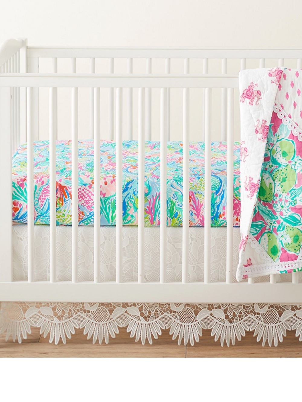 Lilly Pulitzer for Pottery Barn Eyelet Crib Skirt NWT